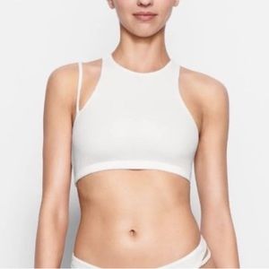 SKIMS White Crop Top